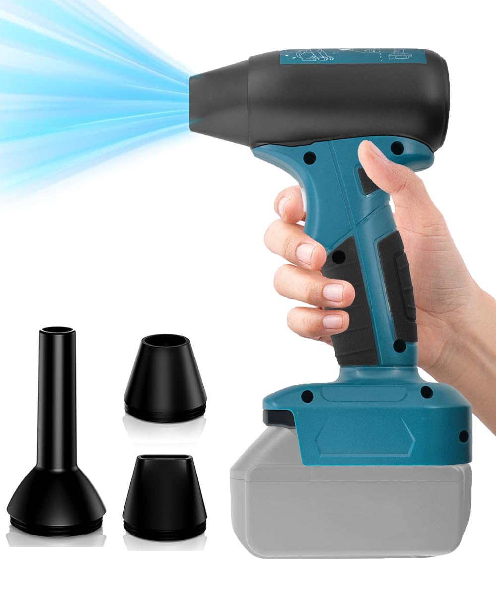 BAT20TL Jet Dry Blower for Makita 18V Li-ion Lithium Battery, 130000RPM Brushless Compressed Air Duster, 4 Gear Adjustable Air Jet Fan Mini Air Blower for Garden,Keyboard, Yard, Car
