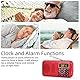 PRUNUS J-725 FM UKW Radio Klein, Digital Radios Wecker, Radio Batteriebetrieben mit 3000mAh Wiederaufladbare Batterie, USB/SD/TF/AUX-Player, Kofferradio mit Notlicht.(Rot)