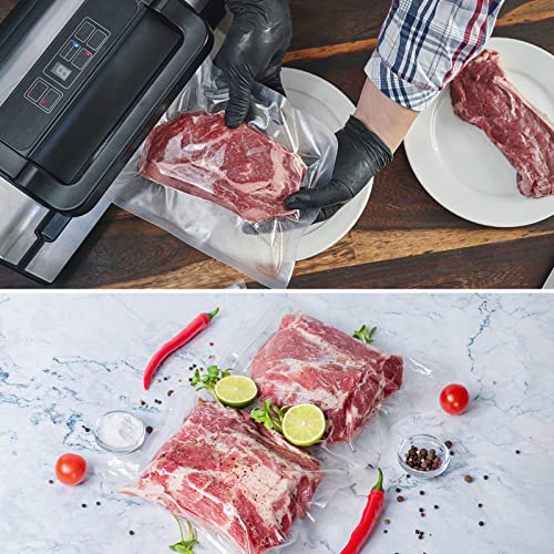 Vacuum Sealer Bags, 4"*6" 200Pcs Heavy Duty Pre-Cut Design Commercial Grade Food Sealable Bag For Heat Seal Food Storage, Boilsafe To 280°F Freezable #TOP3