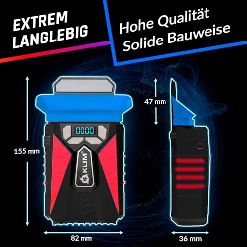 KLIM Cool Universaler Kühler für Spielekonsole Laptop PC – Hochleistungslüfter für Schnelle Kühlung - USB Warmluft-Abzug Rot