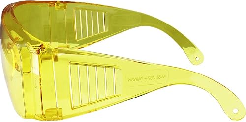 Miniatura 7 de Birdz Gafas de seguridad para laboratorio, lentes de alto impacto, montura amarilla y lente (transparente)
