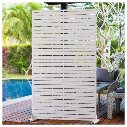 17+Creative Sunken Above Ground Pool Ideas for Your Backyard 6 6FT Outdoor Metal Privacy Screen – Decorative Privacy Fence and Room/Garden Divider, Weather-Resistant Freestanding Panel with Stand, Durable Steel for Patio, Garden, Balcony, or Backyard