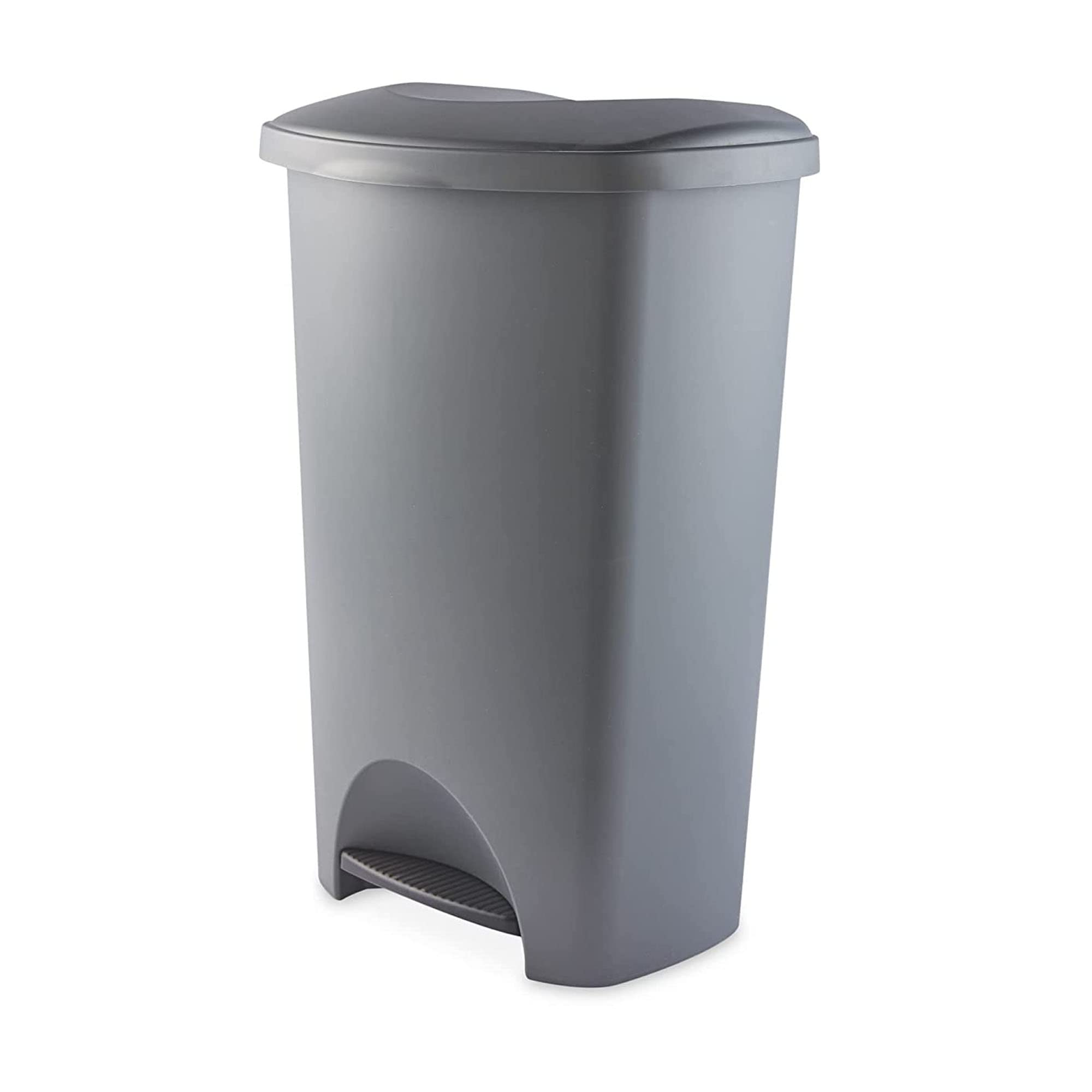 STAR SUPPLIES 50 Litre Soft Closing Metallic Grey Or Black Pedal Bin