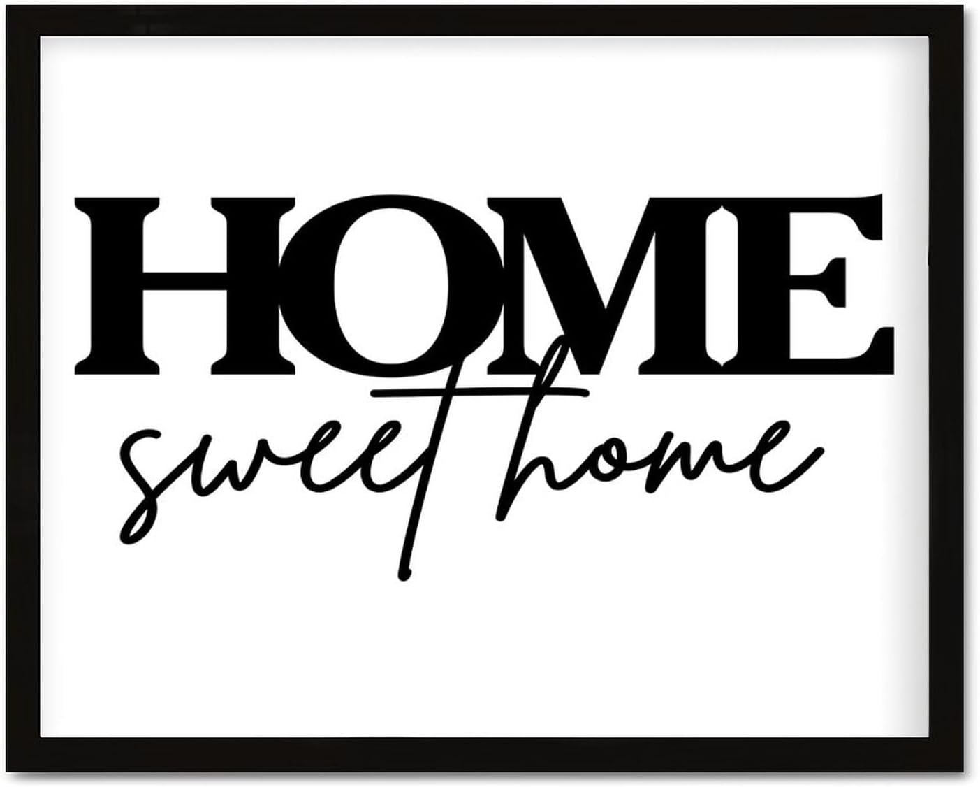 Home Sweet Home Framed Wall Art Sign Wall Art Decoration Vintage Signs Decorative Established Wood Sign for Dinning Room Nursery Entryway 16x20in