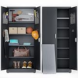 METALTIGER Locking Metal Storage Cabinet | Garage Storage Cupboard with Doors | 71