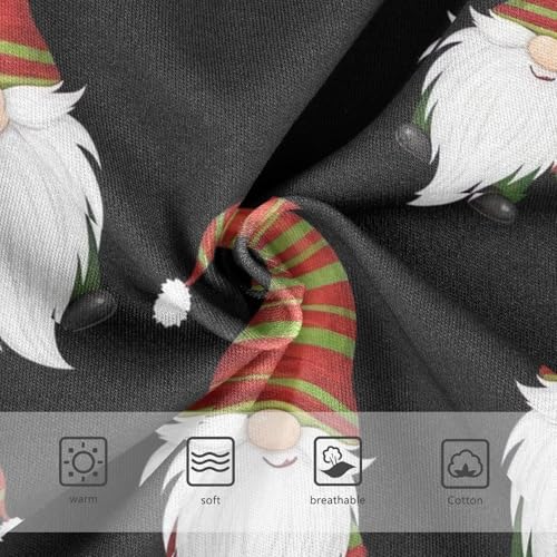 Underwear Girls, Cute Christmas Gnomes Black Toddler Panties, Cotton Girls Underwear, 2T–8 Years3