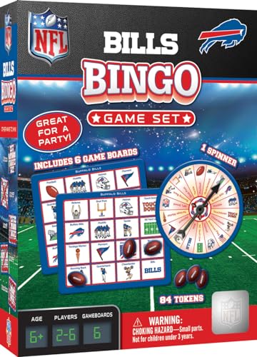 Bingo NFL Buffalo Bills MasterPieces jeu de société de football américain familial