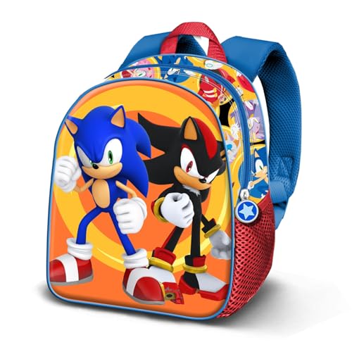 Karactermania Sonic The Hedgehog Shadow-Sac à Dos 3D Elite, Multicolore 25 x 30 cm, Capacité 7 L