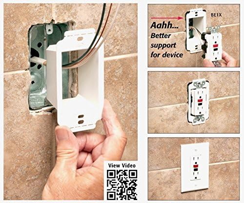 1-Gang Electrical Box Extender with Machine Screws, Kit by DoodleYolk Inc. 5-Pack Junction Box Extension, 6-32 Truss Head screws. Extra Large Arlington BE1X ring better secures wiring devices