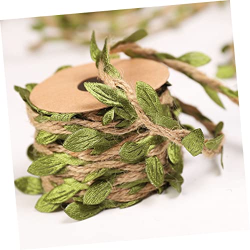 DOITOOL 2 Rolos Simulação deixa corda de cânhamo luminaria de mesa luminária de mesa fita de folhas