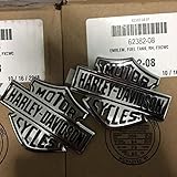 Gas Fuel Tank Emblems Nameplates Decal Badges Medallions Logos Signs Compatible for Harley-Davidson Softail R FXCWC Rocker C 62381-08 62382-08