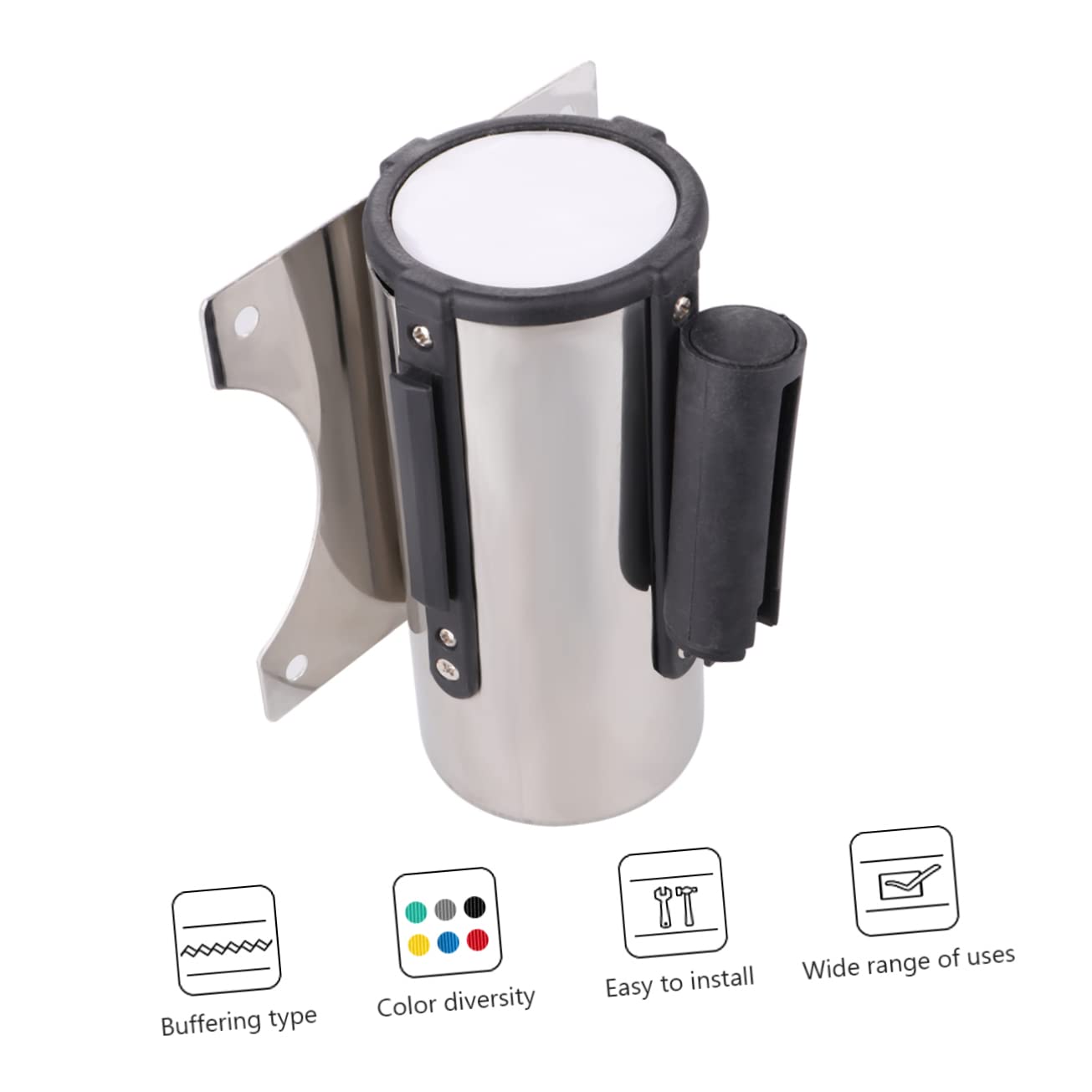 CHILDWEET 1pc Safety Warning Tape Retractable Queue Stand Retractable Barriers Belt Queue Barrier Posts Retractable Queue Barrier Belt Head Cassette Wall Mount Belt Barrier Wall Letters