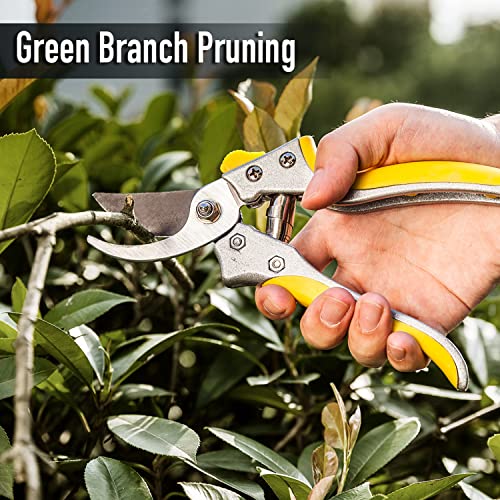 Jardineer Pruning Shears for Gardening Heavy Duty, Sharp Garden Clippers Handheld, Hand Pruners for Gardening Less Effort - Image 6