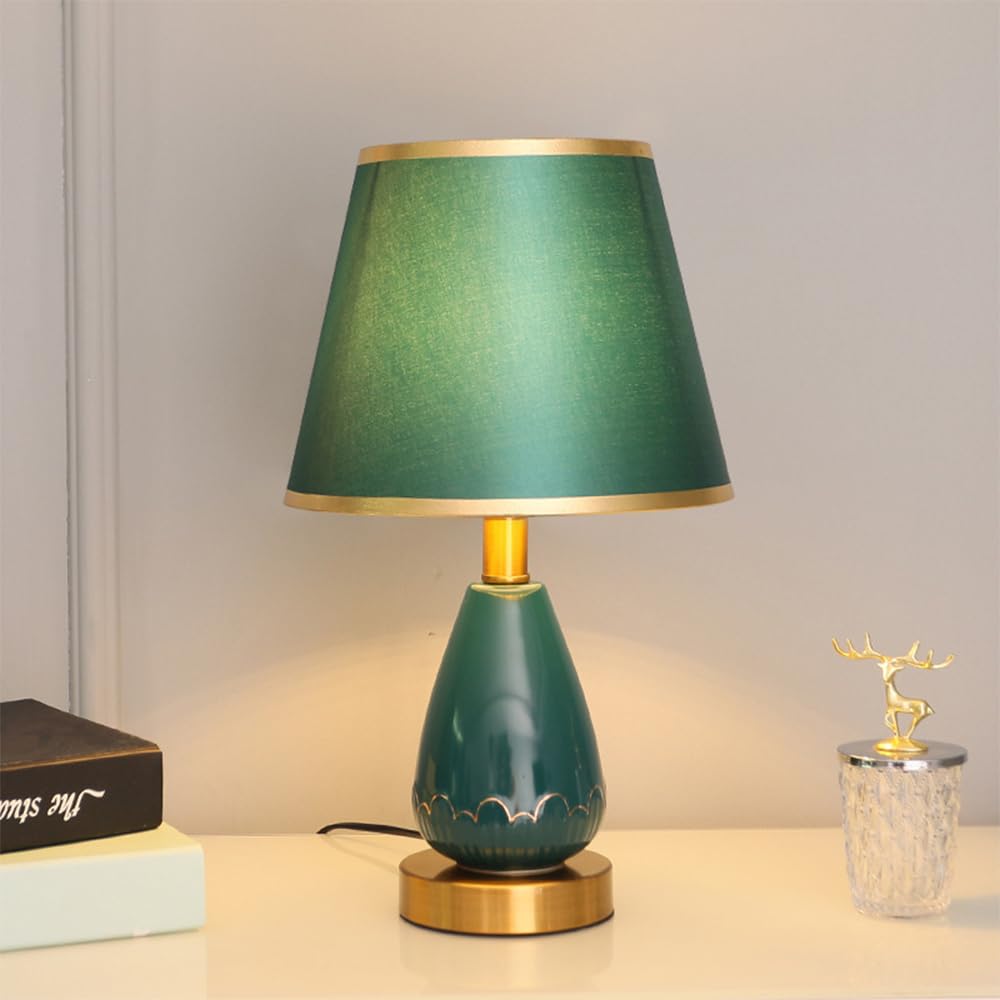 Contemporary Ceramic Table Lamp LED American Village Living Room Bedroom Study Villa Hotel Retro Creativity Bedside Desk Lamp (Style 3)