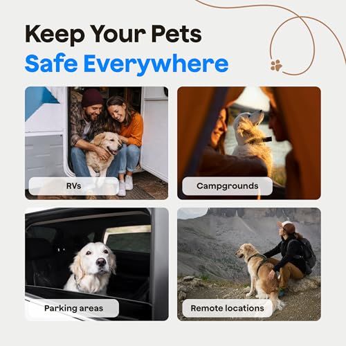 Image of Waggle RV Pet Temperature Monitor with GPS & AQI - 4G Cellular, No WiFi Required - Real-Time App, SMS & Email Power Outage Alerts - Home, Car, RV & Vacation Safety - Subscription Required