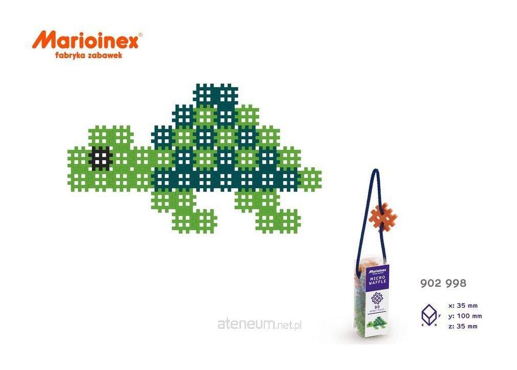Marioinex 902998 Klocki Micro Waffle Żółw zestaw 80 Elementów