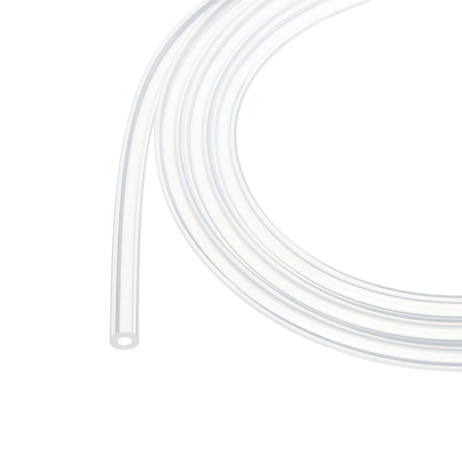 1m(3.3ft) 3mm(1/8") ID x 6mm(1/4") OD Silicone Tubing Clear Industrial Plastic Tubing Pure Silicone Hoses for Pump Siphoning Draining Irrigation Brewing