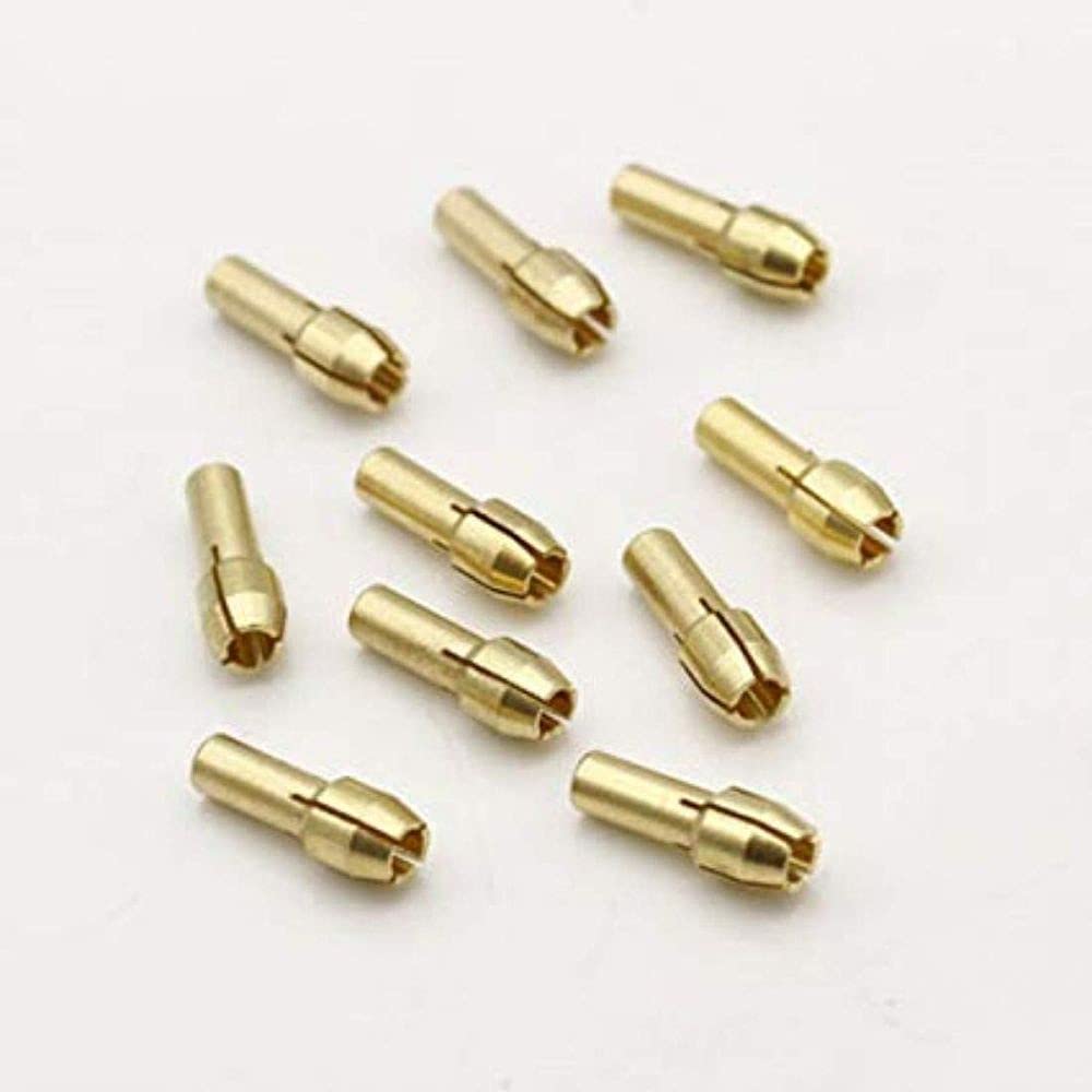 Diy Crafts 11069 6954 Brass Drill Chuck Collet Bits 0.5-32mm 4.3mm Shank for Rotary Machine, Multicolor, 10 Piece 1