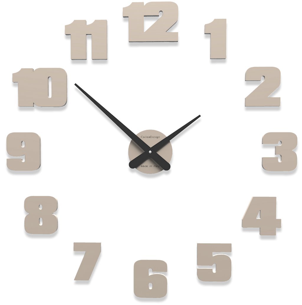 CalleaDesign Raffaello Wanduhr, personalisierbar, mittelgroß (65 cm) Sand