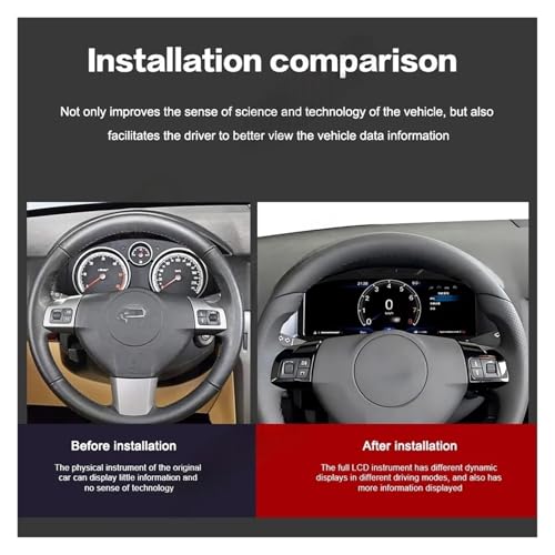 Panel de visualización de instrumentos digital para Opel Astra 2004-2010 2