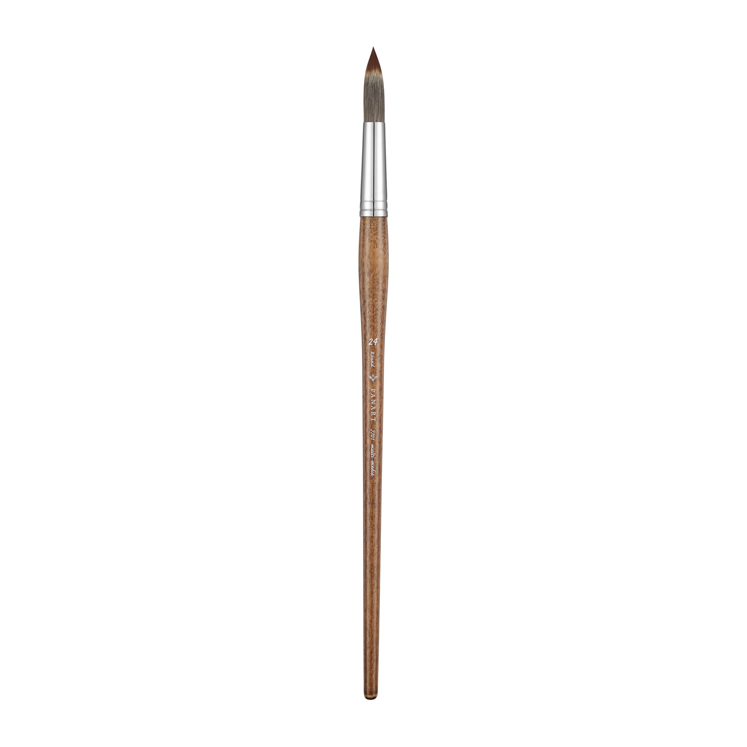 Pan Art Brown Round Synthetic Mongoose Brush - No. 24 - Multimedia - 1 Piece