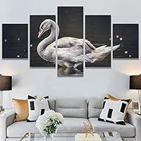 SIGNWIN 5 Panel Canvas Wall Art Birds Closeup Multicolor Photography Realism Relax/Calm Romantics for Home Decorations Ready to Hang - 60