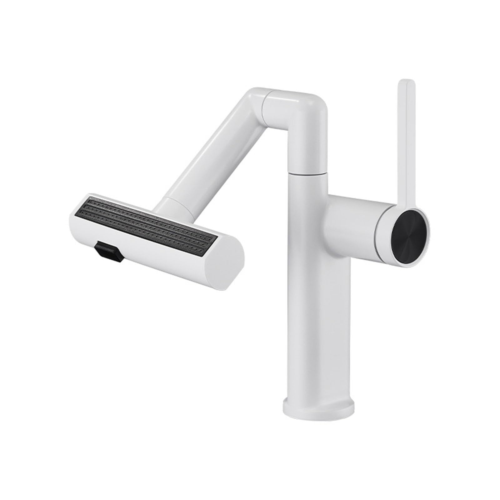 ASerZenith Single Handle Vessel Sink Faucet,Bathroom Sink Faucet With Swivel Spout Reach,Brass Faucet For Kitchen Sink(White)
