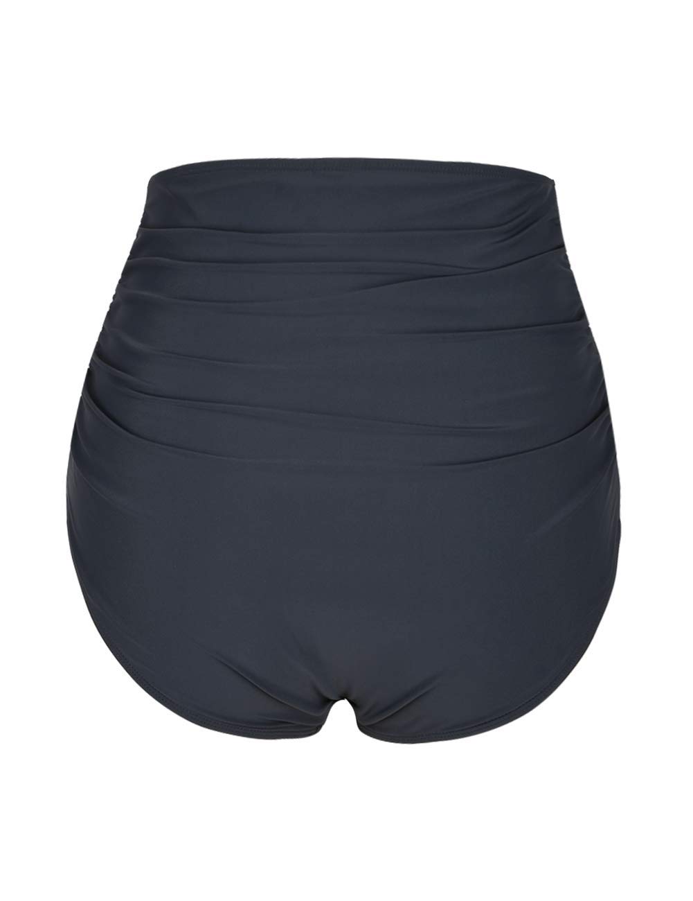 Hilor Bas de bikini taille haute pour femme - Culotte tankini froncée - Short de bain