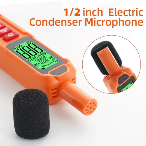 decibel meterportable db meter noise decibel reader sound level meter for monitor noise range 30-130db maxmin data hold with backlight screen use for home courtyard public place
