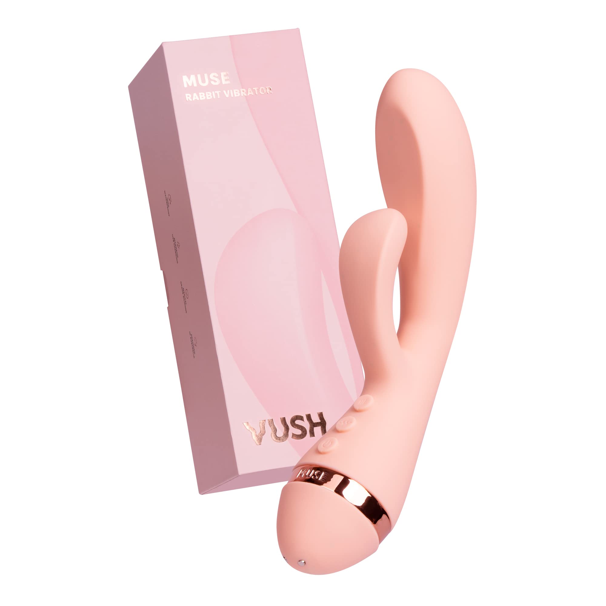 VUSH 'Muse' Vibratori di coniglio per le donne; Giocattoli sessuali per adulti premium per ogni corpo e ogni bambino