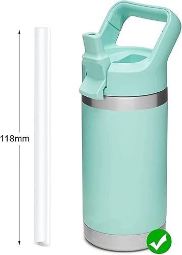 Miniatura 3 de CampTek Replacement Straws Compatible with YETI Rambler Jr. 12 oz Kids Water Bottle,Include 5 BPA-FREE Straws and 1 Straw Cleaning Brush(12OZ)