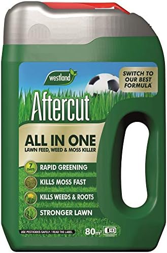 Aftercut 20400460 All In One Lawn, Feed, Weed and Moss Killer, 100 m2, 3.2 kg, Natural