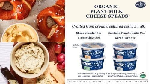 Miyoko’S Creamery 55A11028 Miyoko'S Creamery Organic Vegan Classic Double Cream Chive Artisan Cheese, Plant Milk Cheese Spread thumb #5