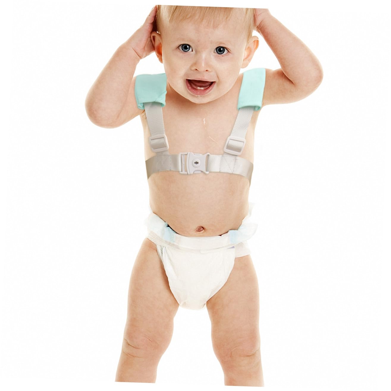 Kisangel 2.5M Kids Safety Harness Leash for Toddlers Anti-Lost Wrist Link Traction Rope Reflective Safety Strap for Outdoor Activities Sky- -Piece Set