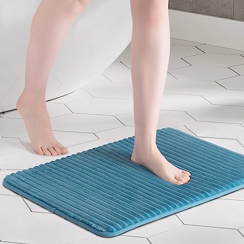FRESHMINT Ultra Soft Charcoal Infused Memory Foam Bath Mat 17