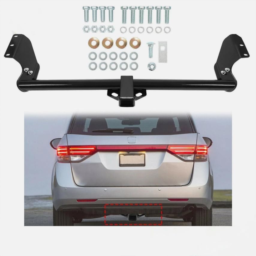Black 1999-2017 Class 3 Trailer Hitch Tow Receiver 2", Replacement for Honda Odyssey OEM