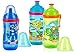 Nuby 2-Pack Pop-Up Sipper Cup with Spout and Cover, 12 Ounce, Colors May Vary