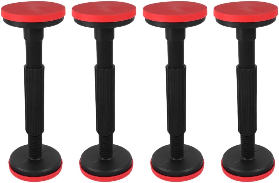 Lurrose 4pcs Adjustable Furniture Support Rod: Telescopic Cabinet Jack Stand for Lifting - Height Adjustable Support Props for Cabinets and Sinks