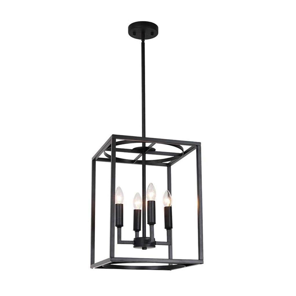 Lustre industriel noir pour illuminer un salon sombre efficacement