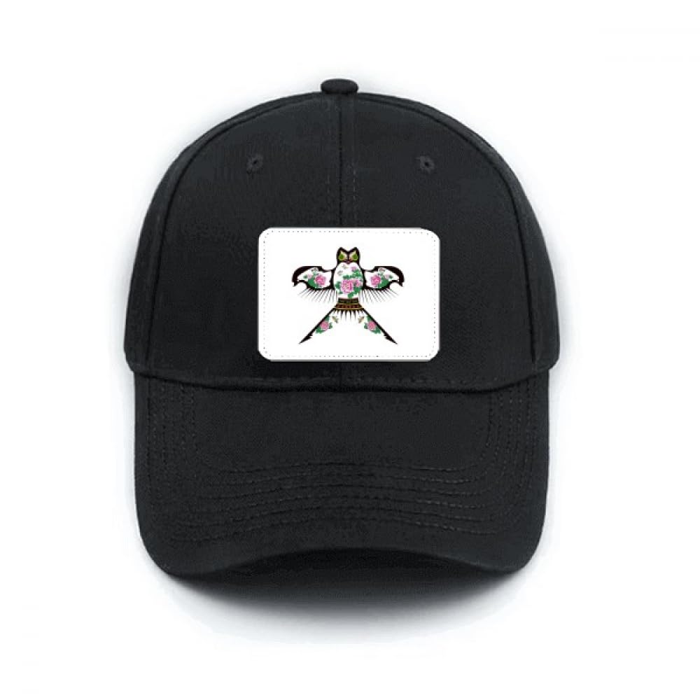 Casquette de baseball noire cerf-volant chinois ajustable