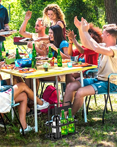 Larwiydo Foldable Plastic Beverage Carrier, Drink Carrier For Delivery,Reusable Drink Holder With Handle Portable Large Drink Holder For Doordash Grubhub Postmates Drivers (Black) #TOP3