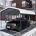 Royal Windsor Metal Carport 10×15 Car Port, Outdoor Storage Heavy Duty Metal Canopy Multi-Use Garage Shed for Car and Truck, Carport Kit with Galvanized Steel Roof Building and Frame