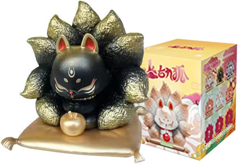 Ancient Nine Fox Fairy Series 3 Blind Box Action Figures Mystery Box Cute Random Toys Birthday Gifts Christmas Collectible Toy for Desktop Ornaments, 1 PC
