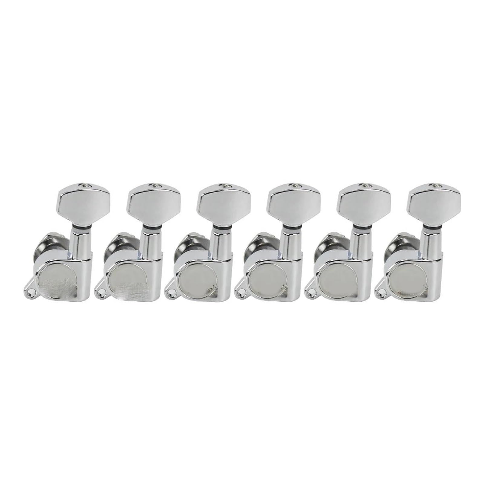 Clavijas De Afinación Para Guitarra Eléctrica (juego 6) Negro/cromado Clavijas Guitarra(6L Chrome)