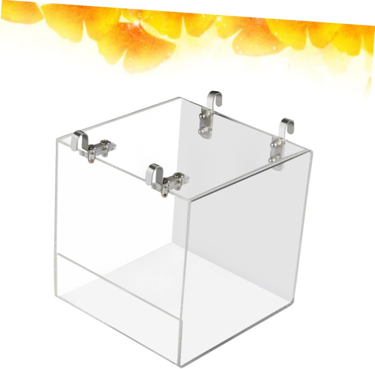 Thickened Acrylic Bathtub for Birds Easy to Clean Bird Bath Basin Hanging Feature