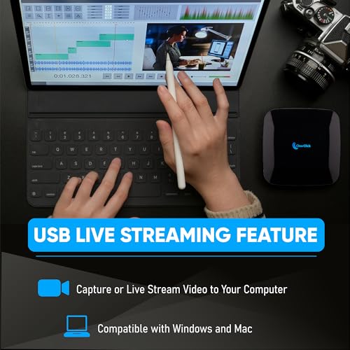 Image of ClearClick 4K HD Video Capture Box 2.0 (Second Generation) - Record Audio and Video from 4K HDMI Sources [Content-Protected Sources Not Supported] - Saves onto USB Flash Drive or MicroSD Card