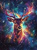 Diamond Painting Neuheiten 2025 Reh Diamond Painting Bastelset Erwachsene Sternenhimmel Diamant Painting Bilder Anfänger, Mosaik Set Erwachsene Cross Stickerei Malerei Home Wand Dekor 30x40cm W-359