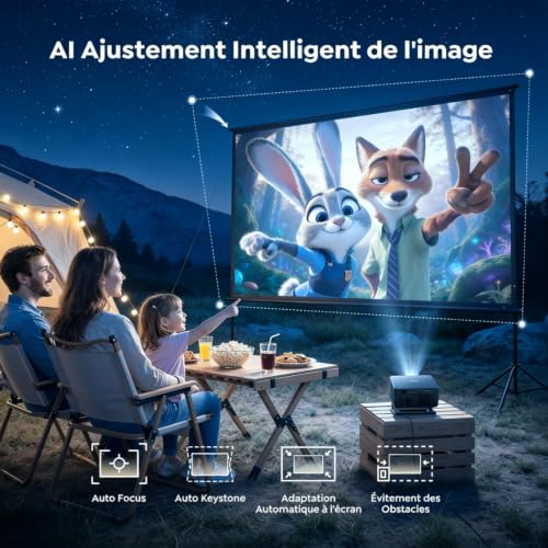 TOPTRO Vidéoprojecteur 4K【Google TV & Contrôle Vocal】 Projecteur Video FHD 1080P HDR10, Auto Focus/ 6D Keystone Rétroprojecteur avec WiFi, Bluetooth 5.4, Videoprojecteur Portable pour Home Cinéma – vue 4