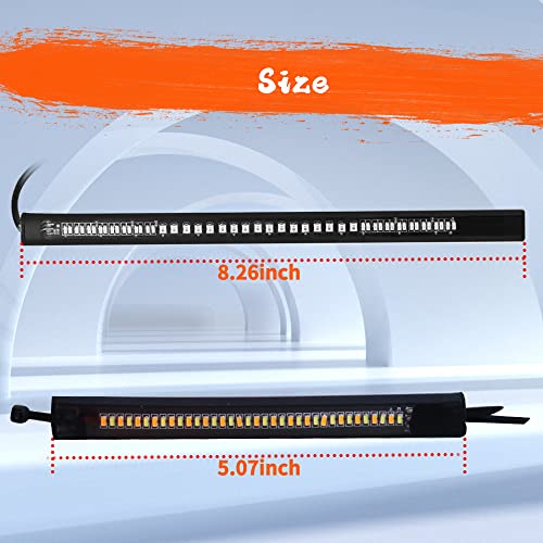 DTR2017 Flexible Universal LED Strip Turn Signals Brake Tail Lights, 12V Motorcycle Front Fork Running Lights for Harley Heritige, Kawasaki, Dirt Bike, Cafe Racer, ATV