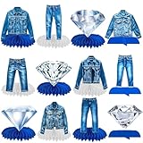12Pcs Denim and Diamonds Party Honeycomb Centerpieces Denim and Diamonds Birthday Party Supplies Denim Themed Table Centerpieces Jeans Table Decorations for Bachelor Bridal Shower Party Decor